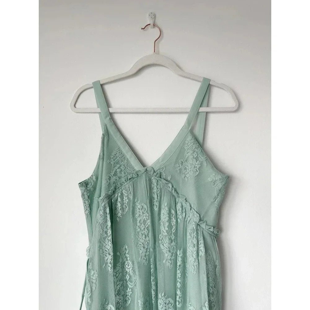 & Other Stories NWT Lace Midi Dress - Mint Green - Size 8 - Picture 11 of 14